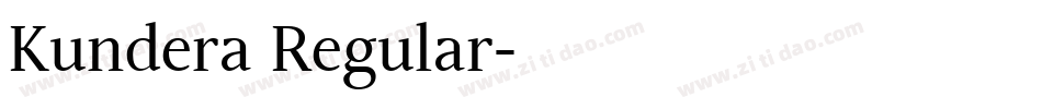 Kundera Regular字体转换